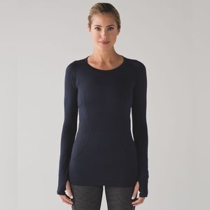 Lululemon Swiftly Tech Long Sleeve Navy Top